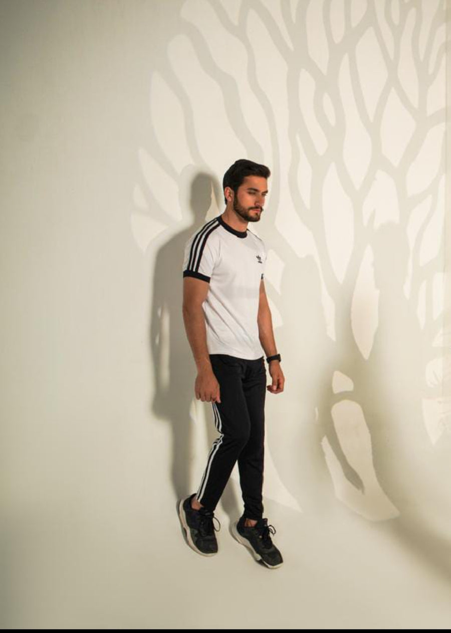 Adi Exclusive Tri Drifit Tracksuit - White Black