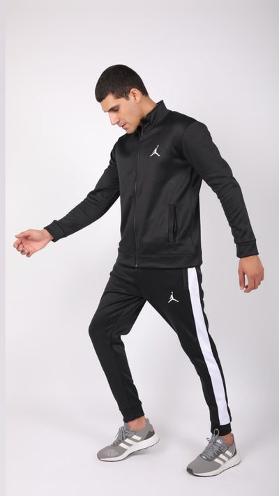 Nik J Premium Tracksuit - Black White