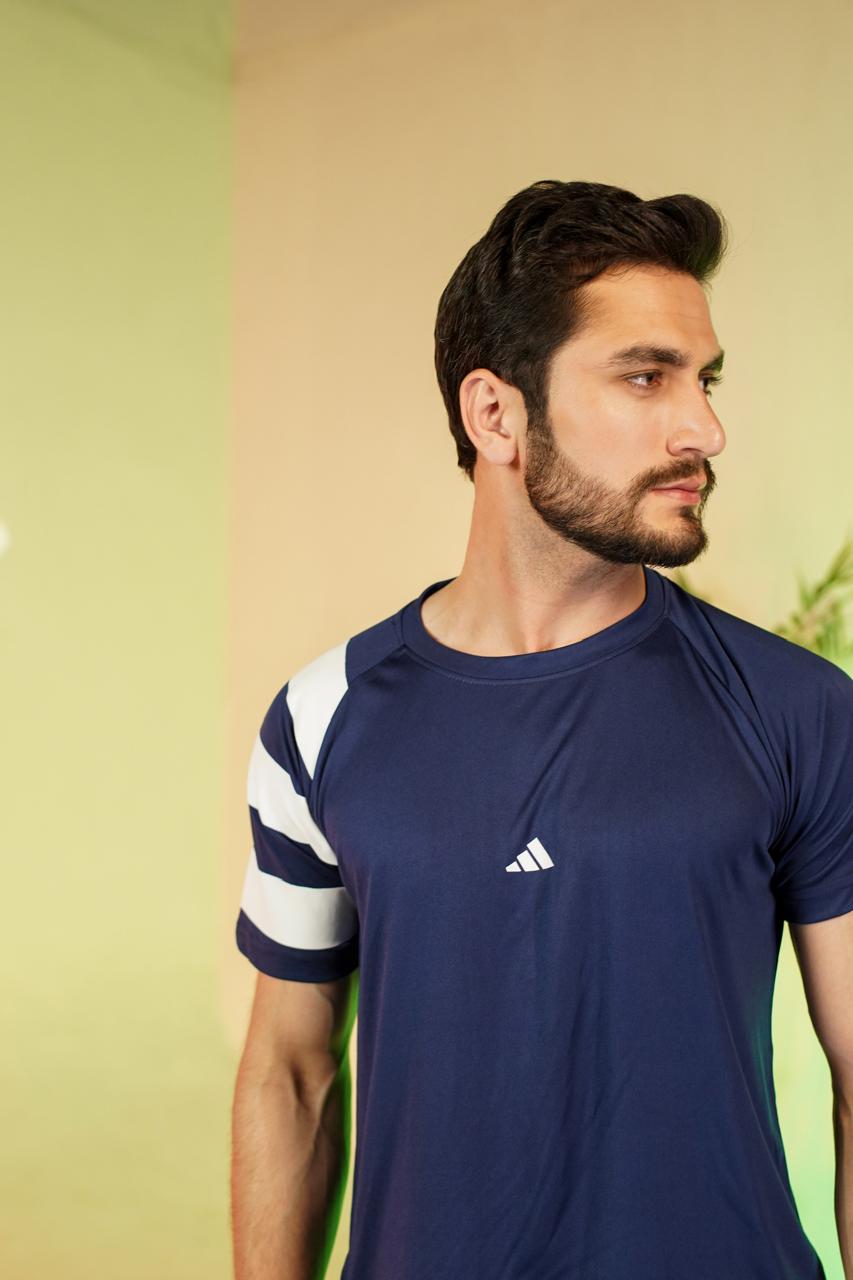 Adi strips Drifit Tee - Navy